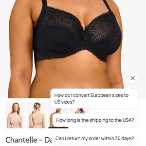Chantelle Elegant Black Lace Bra